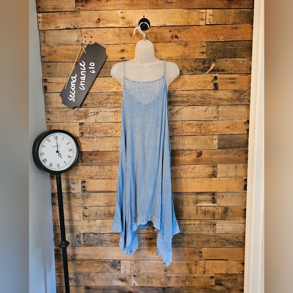 Earthbound Women's Baby Blue  High Low Tank Dress Size XL